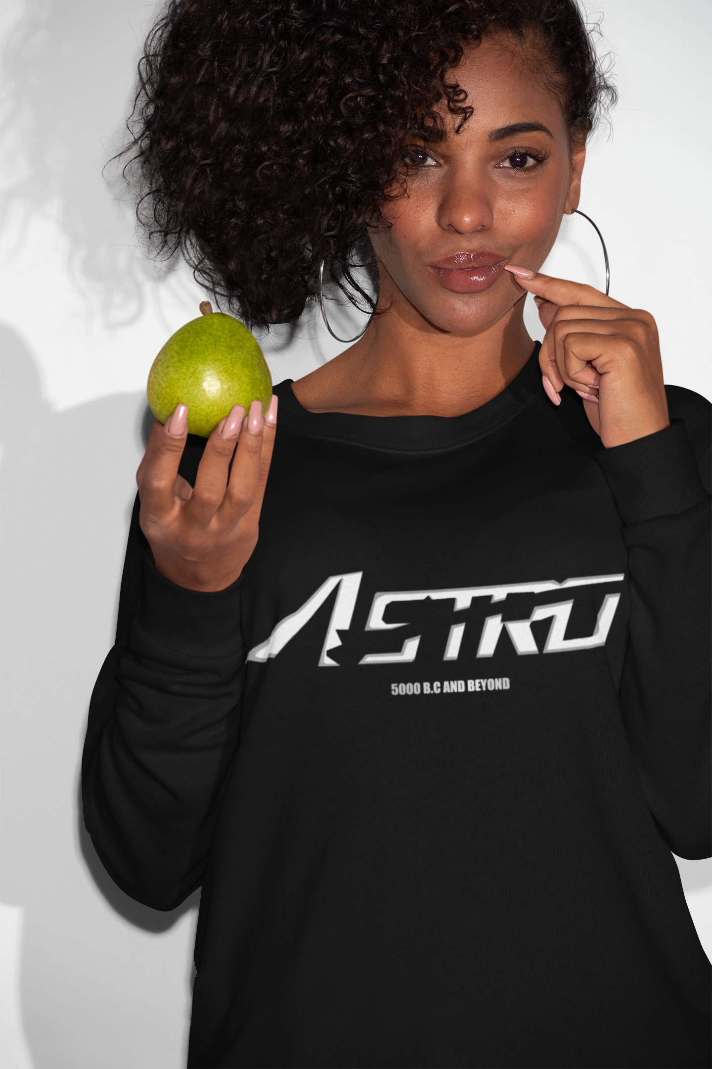 ASTRO KICKS AND GOODS ASTRO BUBBLE CREWNECK SWEATSHIRT - BLACK NIGHT